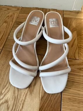 DV by Dolce Vita Cream Strappy Mule Sandals